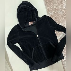 Juicy Couture Velour Hoodie Black